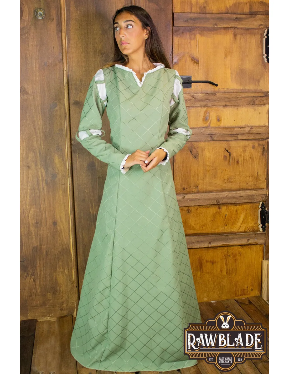 VESTIDO MEDIEVAL MERIDA  VERDE