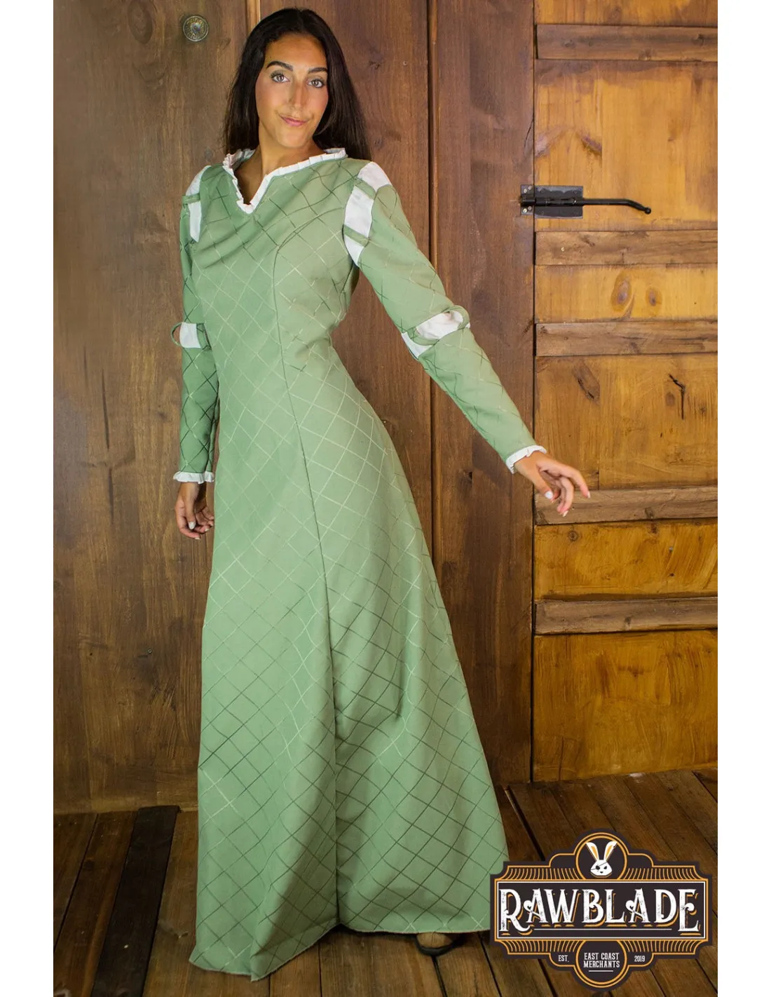 VESTIDO MEDIEVAL MERIDA  VERDE