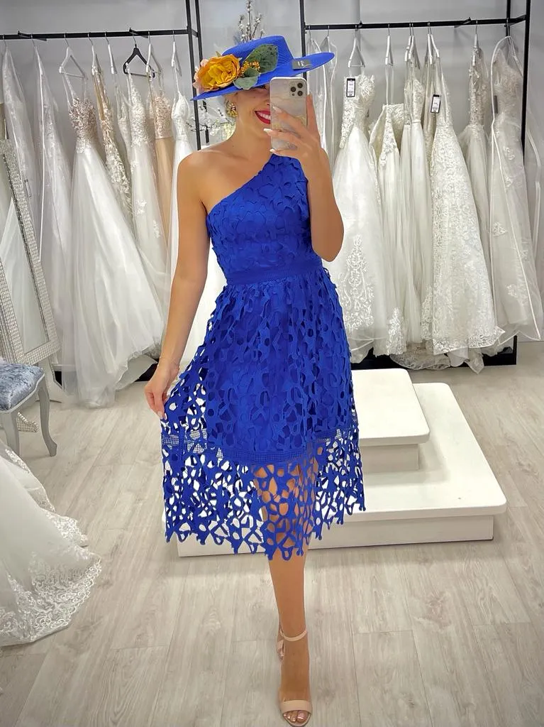 Vestido midi troquelado