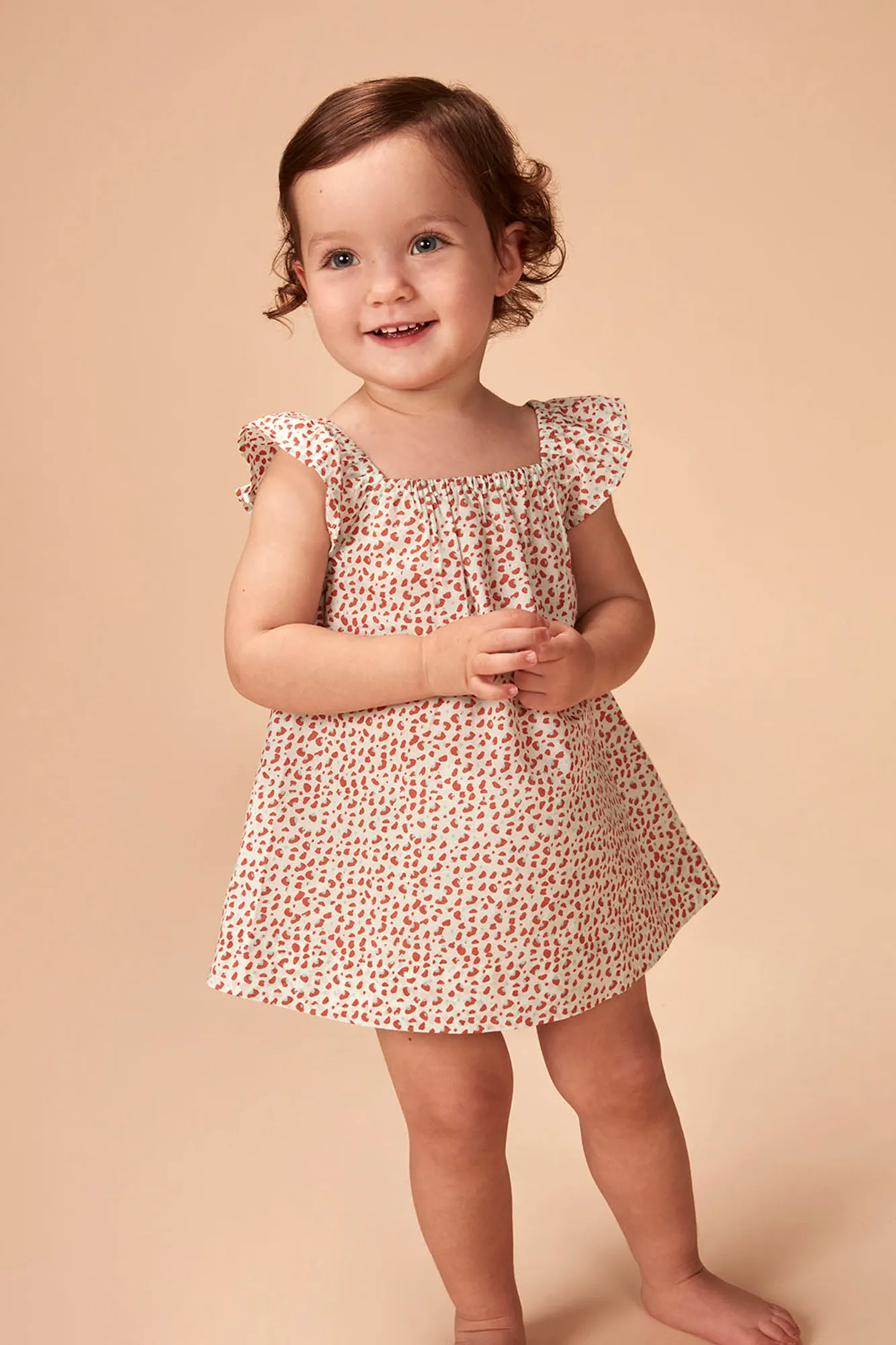 Vestido Playa Animal Print Coral Claro