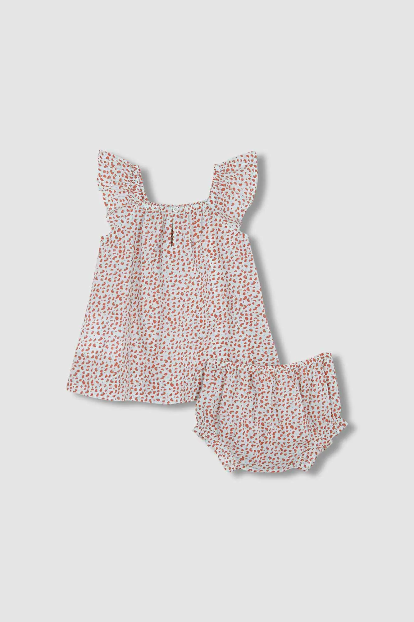 Vestido Playa Animal Print Coral Claro