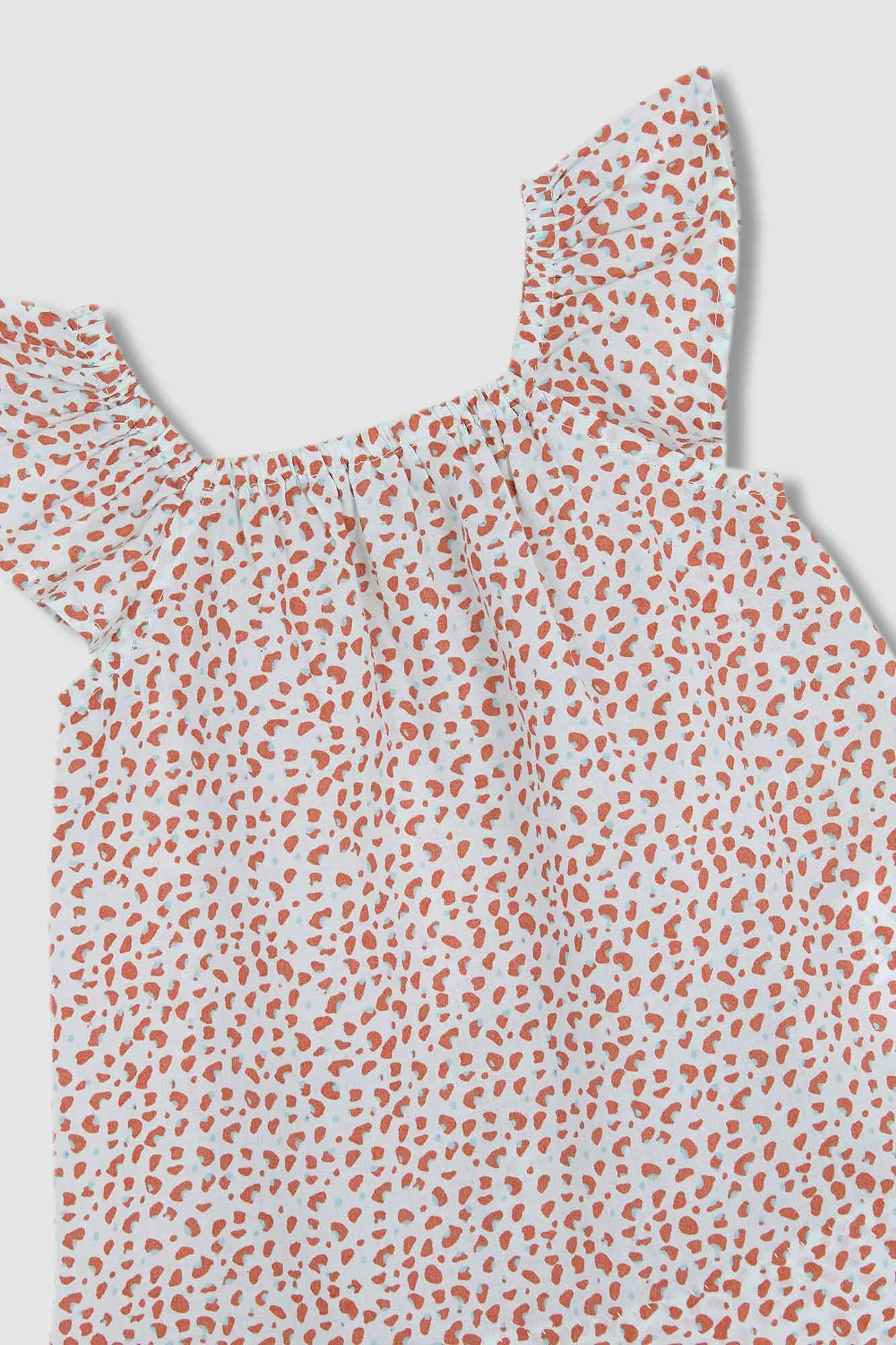 Vestido Playa Animal Print Coral Claro