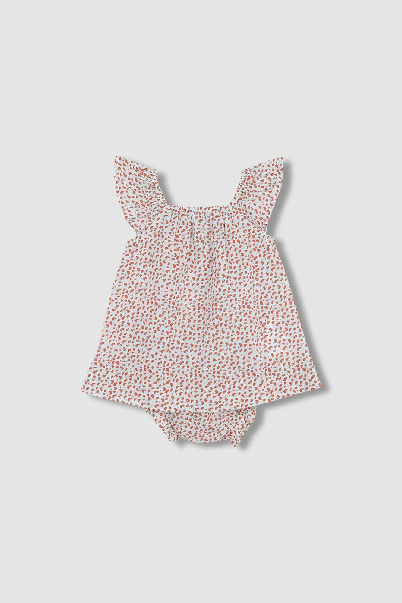 Vestido Playa Animal Print Coral Claro