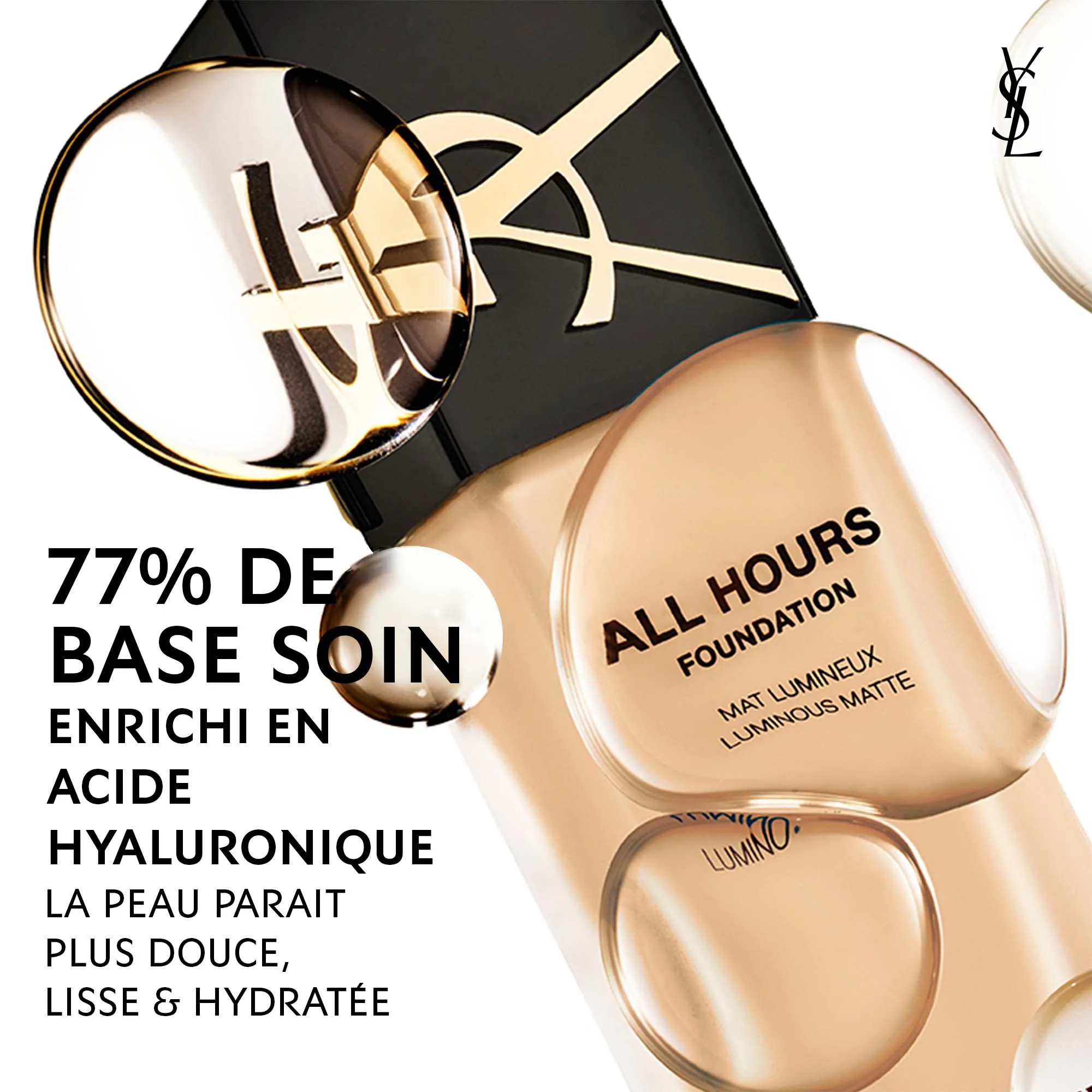 YVES SAINT LAURENT BASE DE MAQUILLAJE MATE LUMINOSA DE ALTA COBERTURA 24 H* EN   DN3