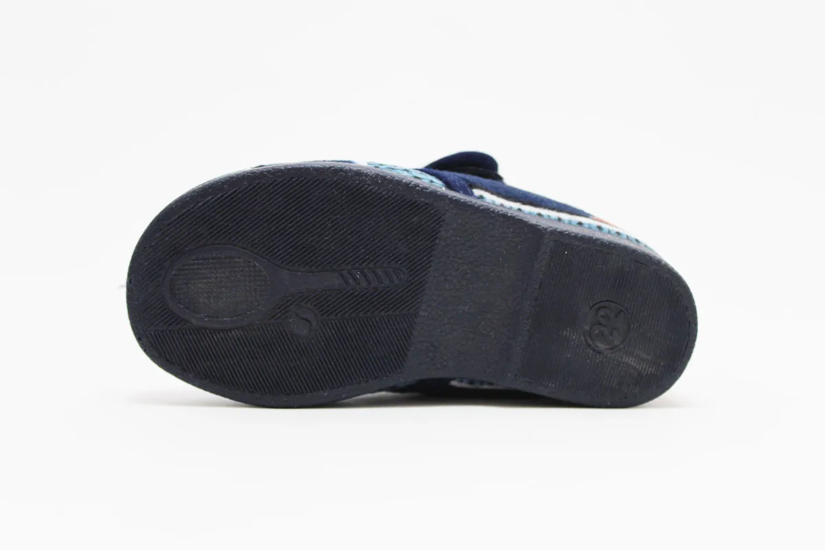 Zapatilla casa estampado azul niño