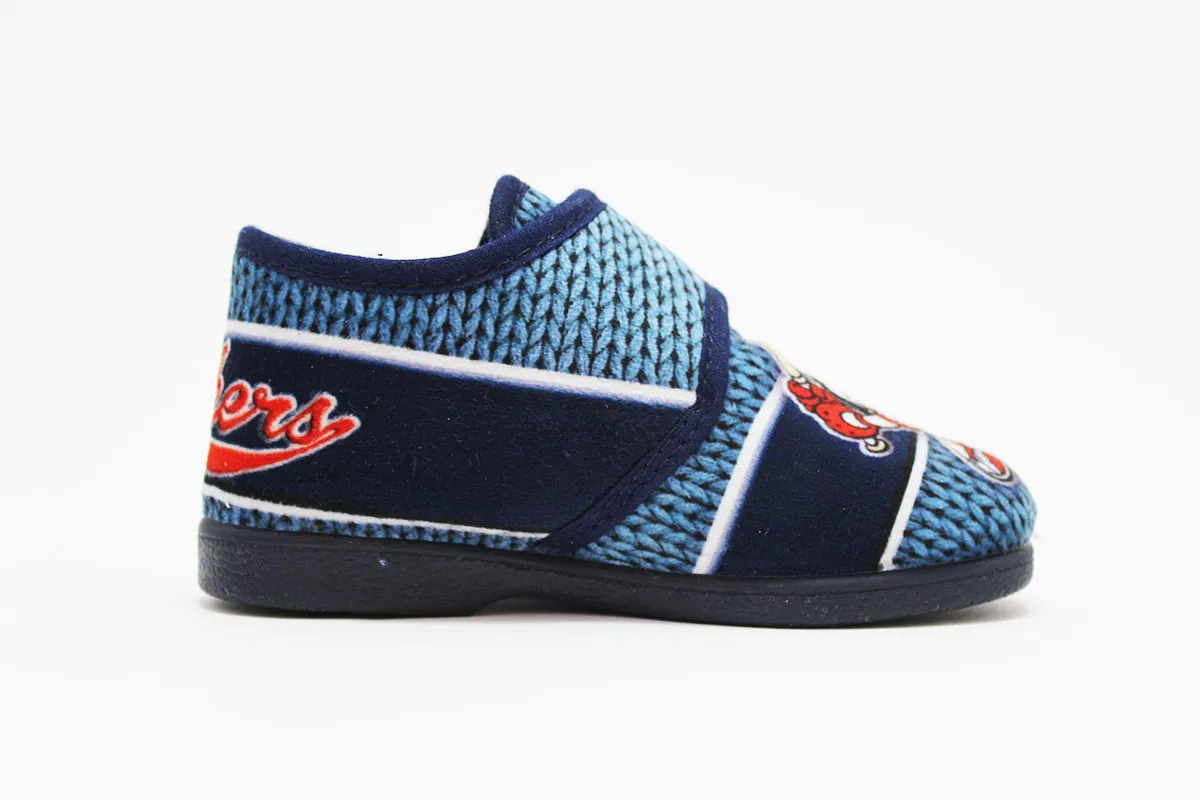 Zapatilla casa estampado azul niño
