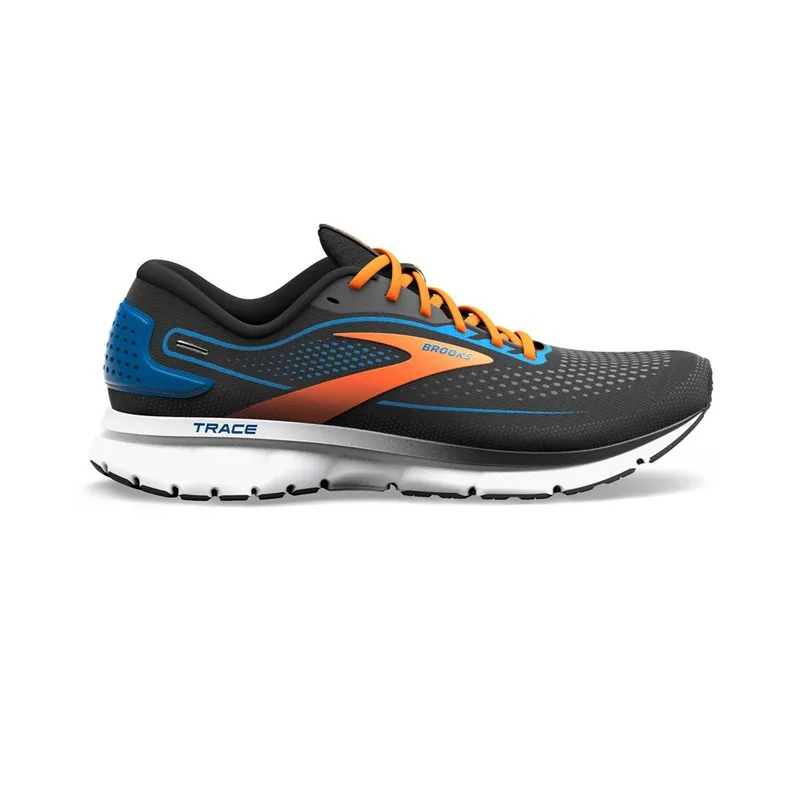 Zapatilla de running Brooks Trace 2 para Hombre en color Black/Classic Blue/Orange