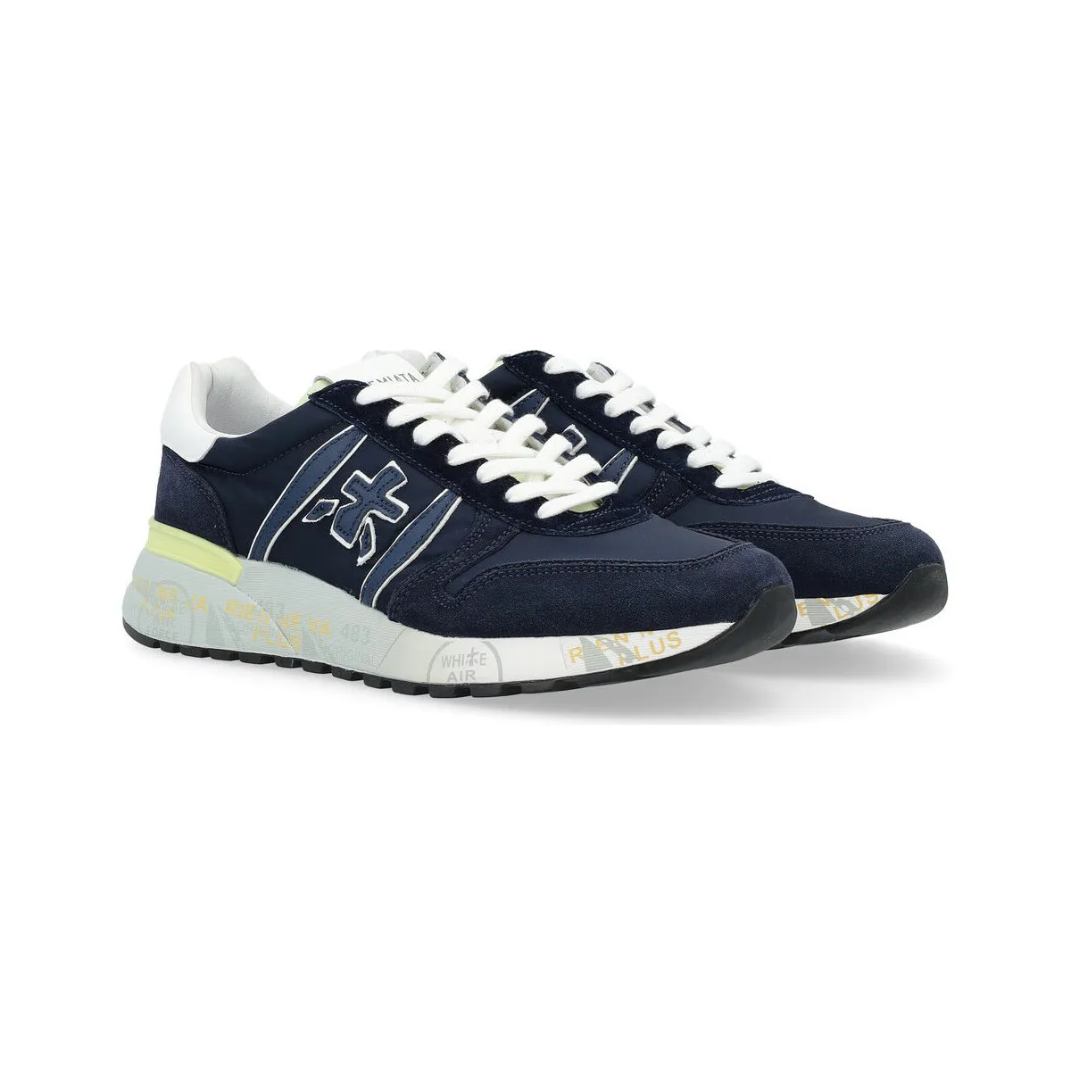Zapatilla  Lander de cuero azul