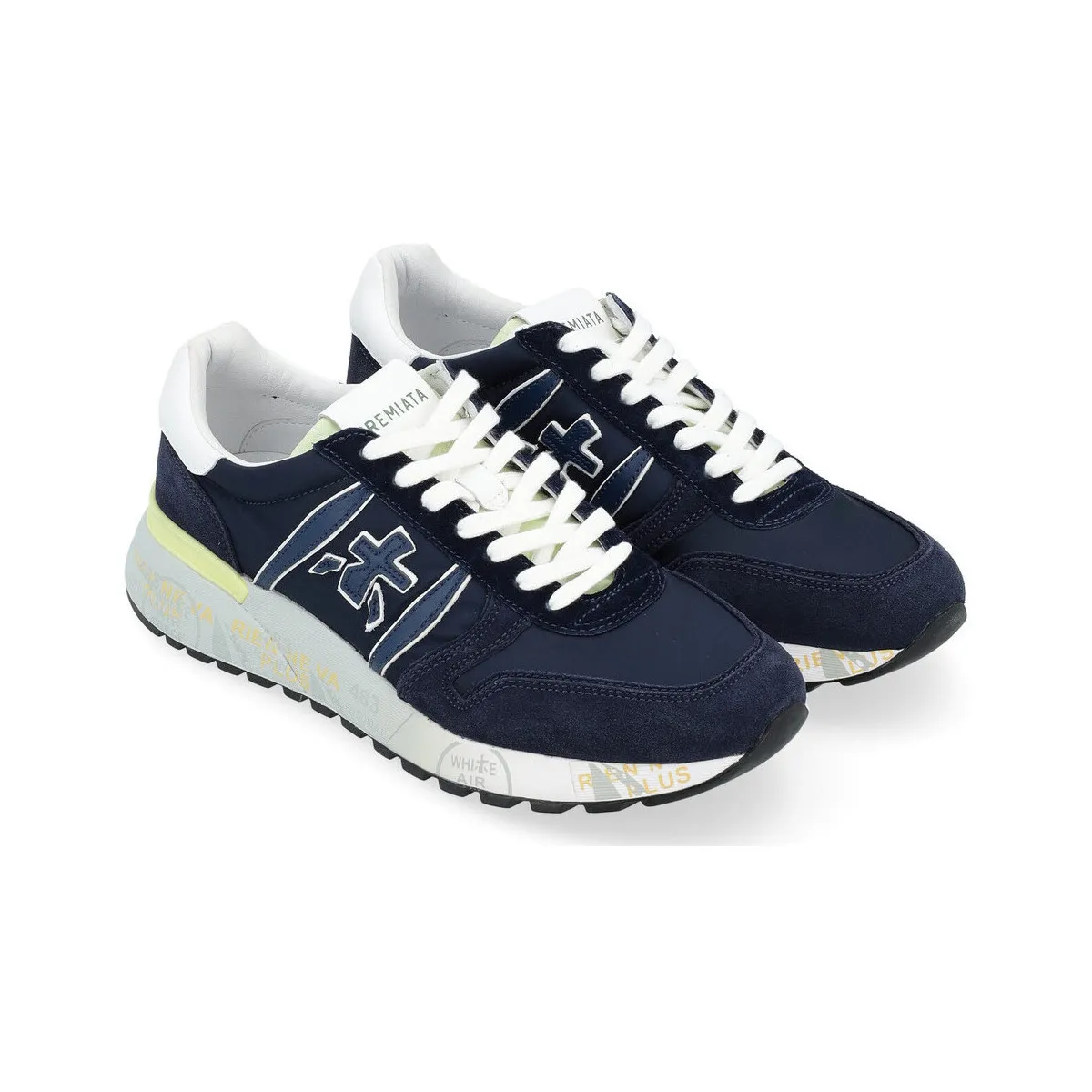 Zapatilla  Lander de cuero azul