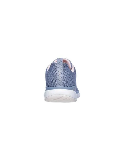 zapatilla skechers flex azul/rosa