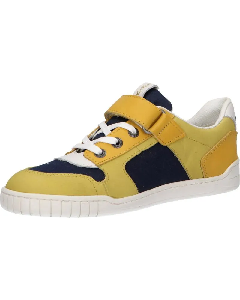 ZAPATILLAS DEPORTE DE NIñA Y NIñO KICKERS 85848030 WINTUP 72 JAUNE MARINE BLANC
