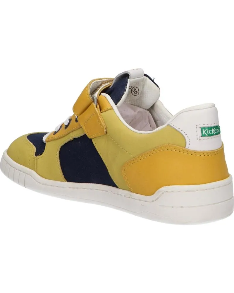 ZAPATILLAS DEPORTE DE NIñA Y NIñO KICKERS 85848030 WINTUP 72 JAUNE MARINE BLANC
