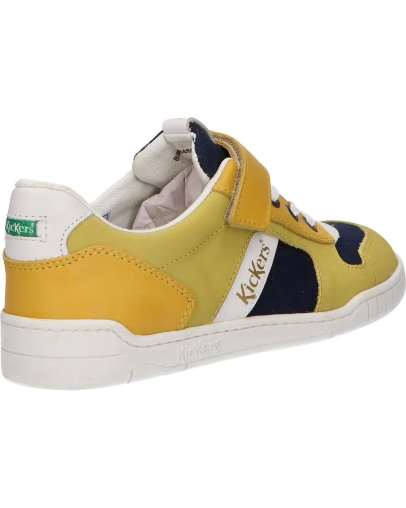ZAPATILLAS DEPORTE DE NIñA Y NIñO KICKERS 85848030 WINTUP 72 JAUNE MARINE BLANC
