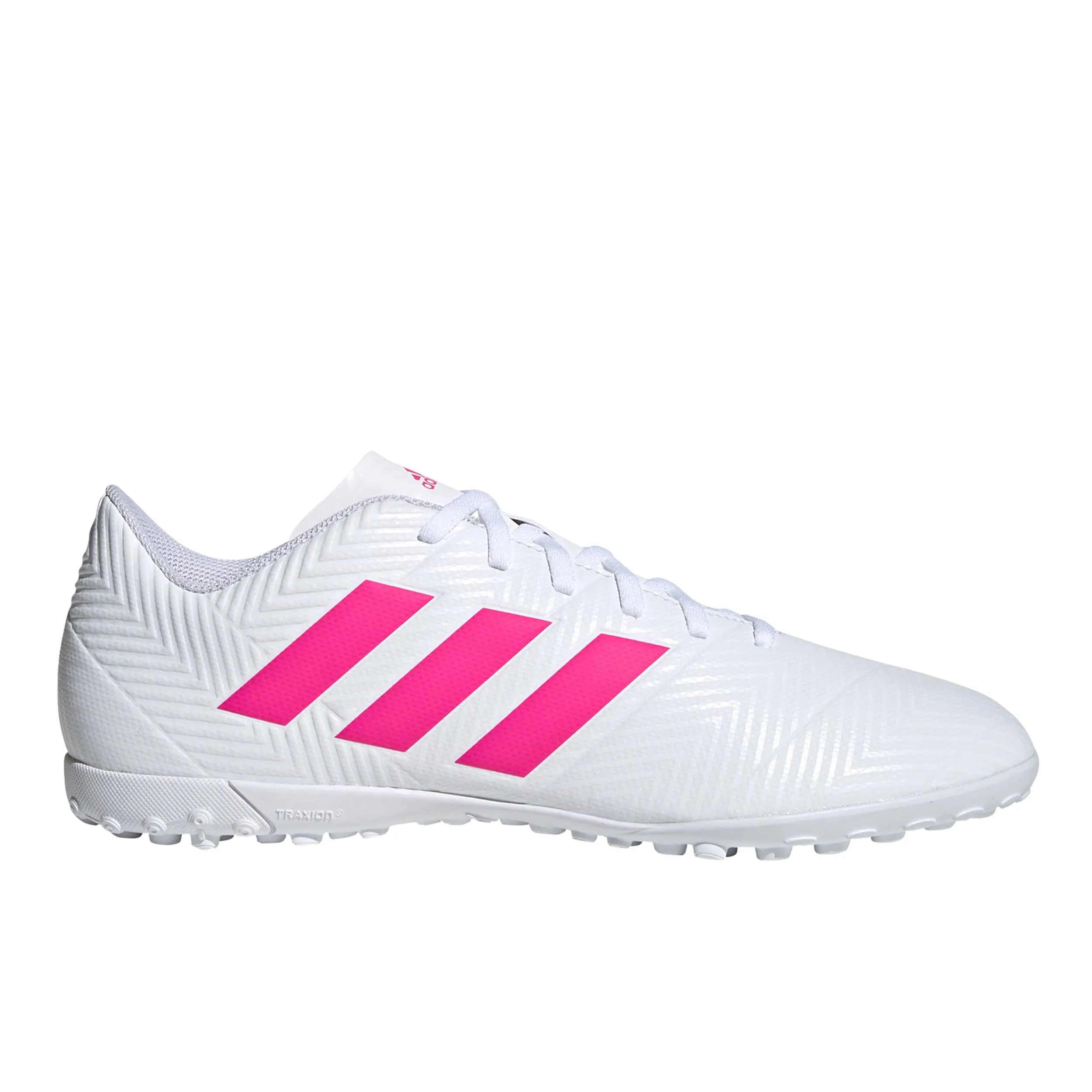 Zapatillas Futbolito Adidas Nemeziz 18.4 TF Blanca/Fucsia