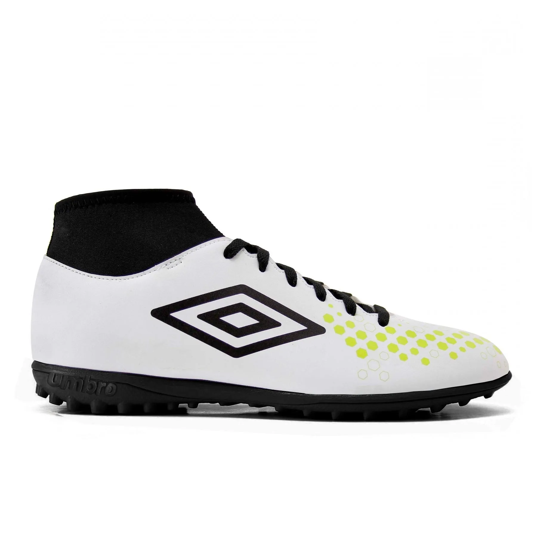 Zapatillas Futbolito Hombre Umbro Accure High TF Blanca