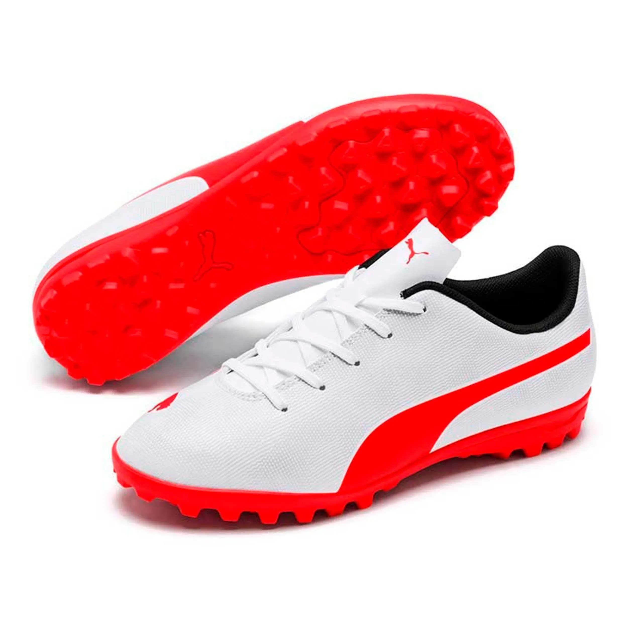 Zapatillas Futbolito Niño Puma Rapido TT Blanca/Roja
