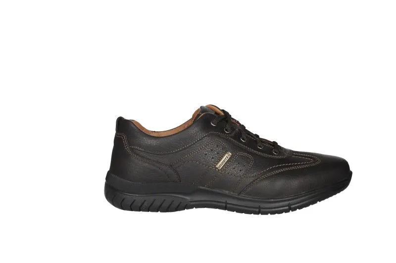 Zapato Cordon Windtex Piel Marron Pespuntes Piso Goma