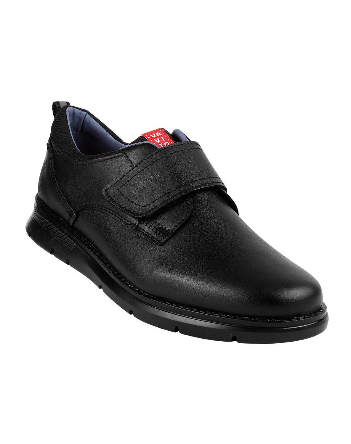 Zapato Joven Mocasin Escolar Negro Piel Vavito 07804101