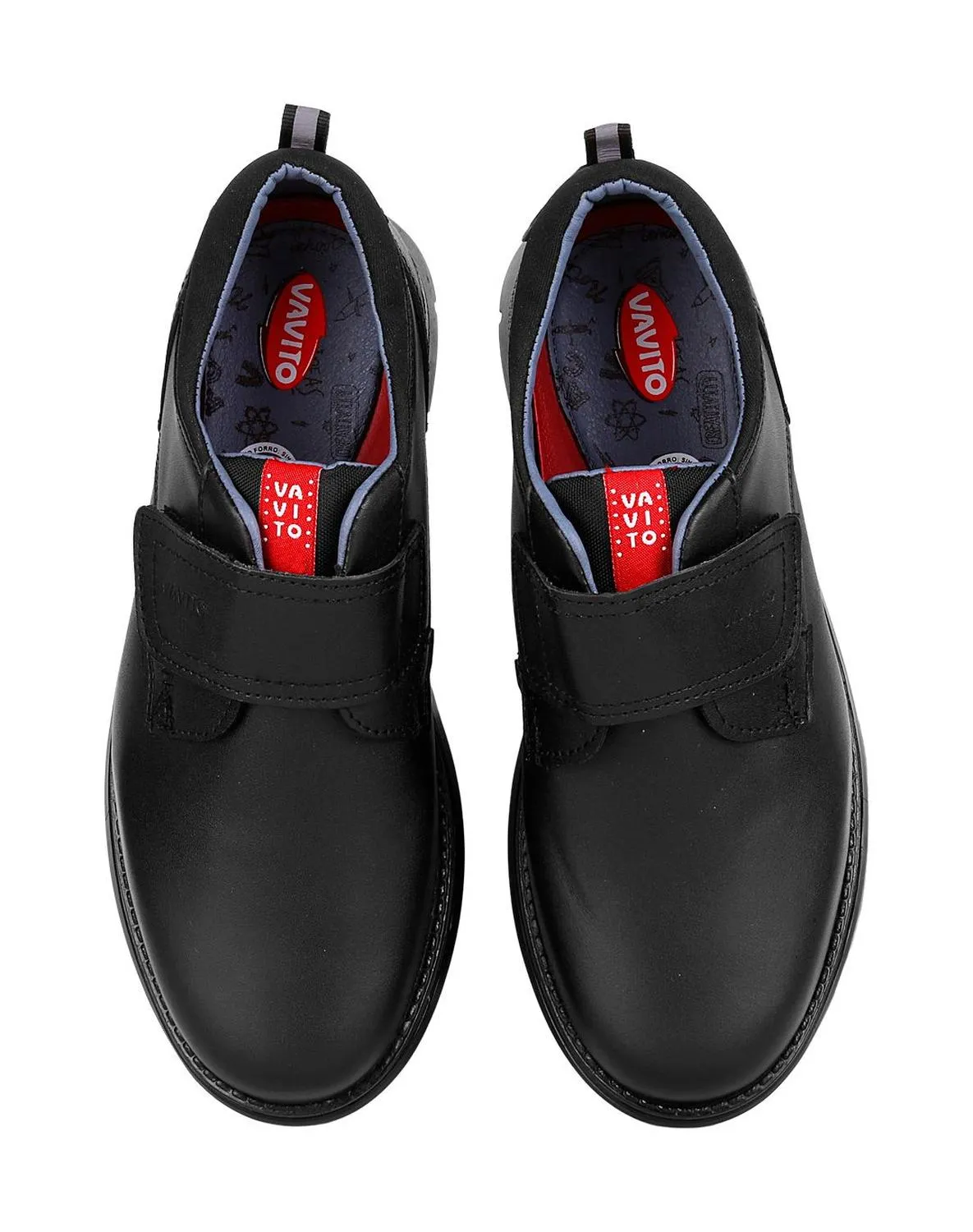 Zapato Joven Mocasin Escolar Negro Piel Vavito 07804101